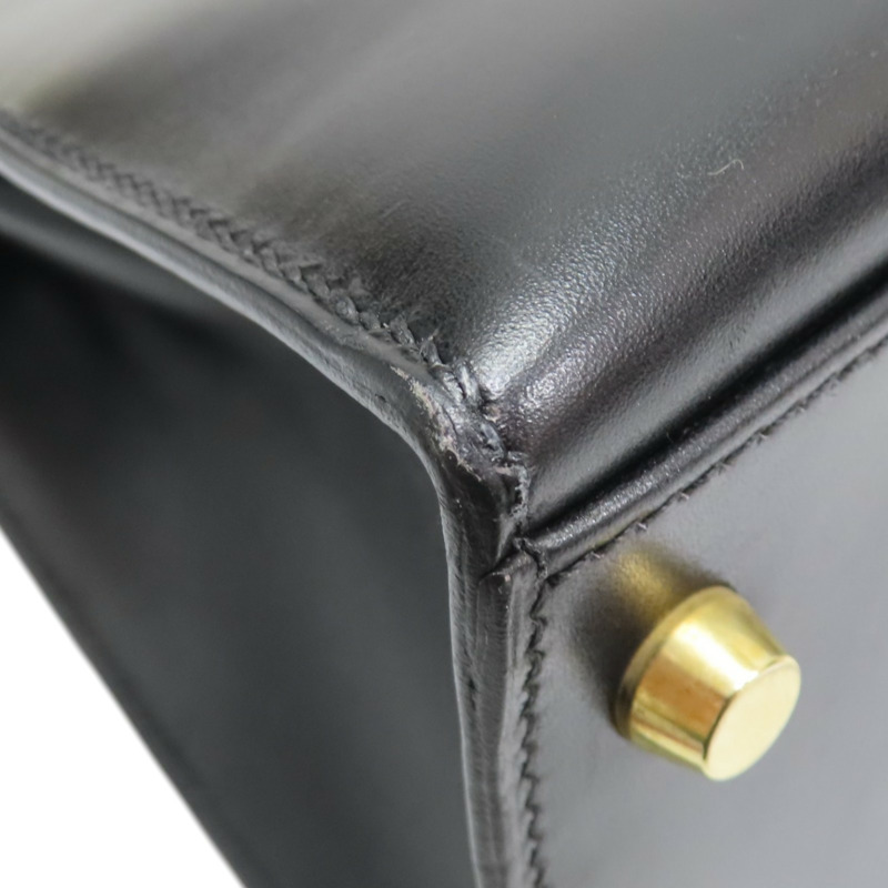 黑色 BOX牛皮 Kelly 32 凱莉包 兩用包 口E刻 金釦 口E刻 金釦【HERMES 愛馬仕】-13