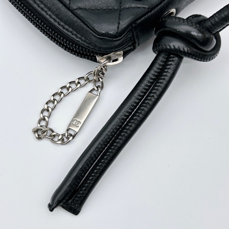 「JL精品代購」香奈兒黑白康鵬單肩斜挎相機包-7