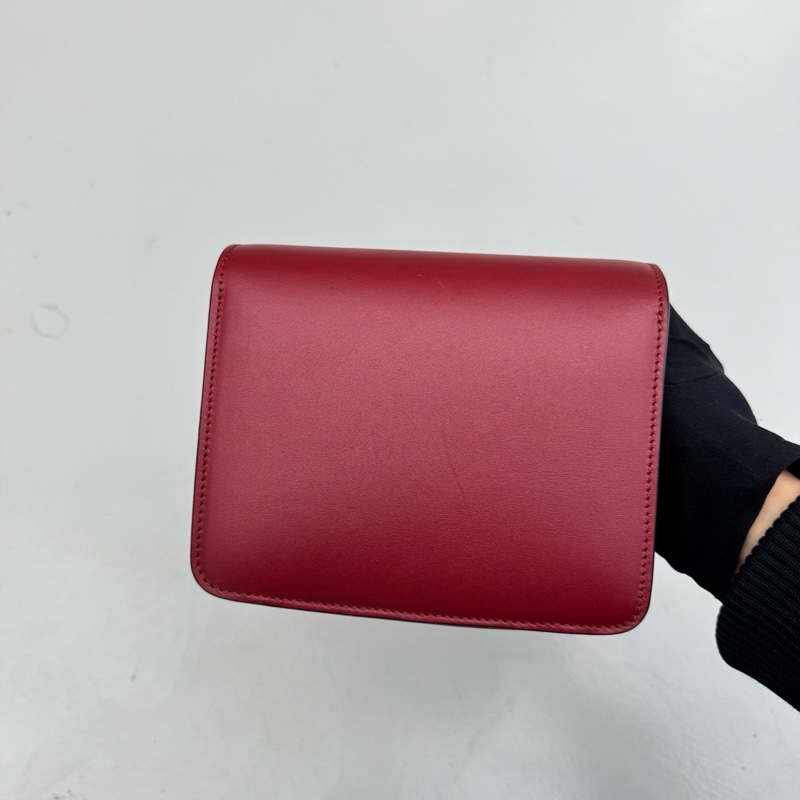 Celine賽琳box紅色小號 配件:肩帶塵袋 尺寸：16.5x13x8cm-6