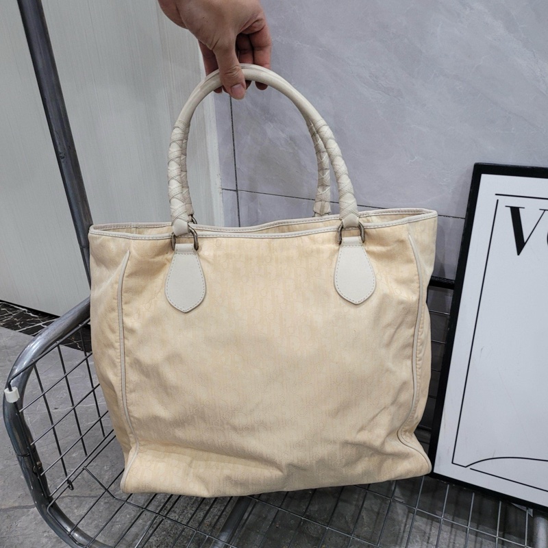 【97新 ✨ 全網最低價!】Dior/迪奥 老花 Tote 托特包 白色千金老錢風(下單前先詢問庫存❗️)-2