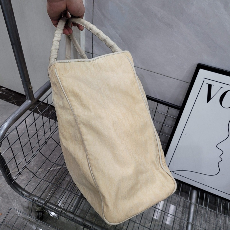【97新 ✨ 全網最低價!】Dior/迪奥 老花 Tote 托特包 白色千金老錢風(下單前先詢問庫存❗️)-3