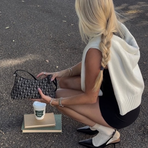 【95新 ✨ 全網最低價！】Dior/迪奥 老花腋下包 95新（下單前先詢問庫存❗️）