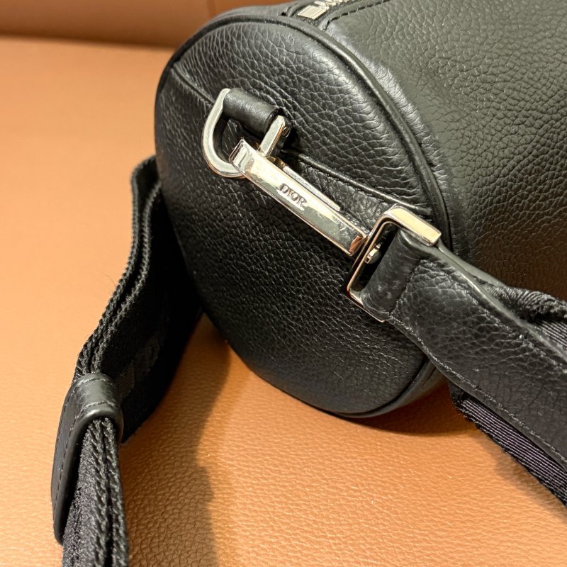 DIOR 迪奧Roller 黑色牛皮圓筒斜背包｜Christian Dior 斜背包 男包 全配｜巴黎專櫃購入｜近新極美品-11