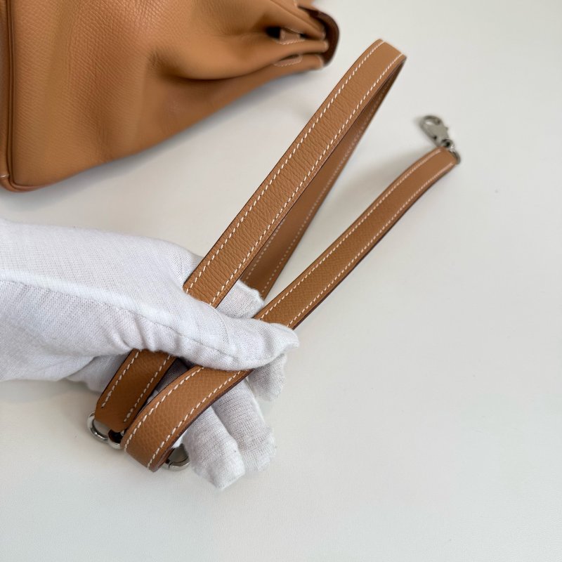 愛馬仕 Hermes kelly 32 老金棕 銀扣 附件:肩帶-7