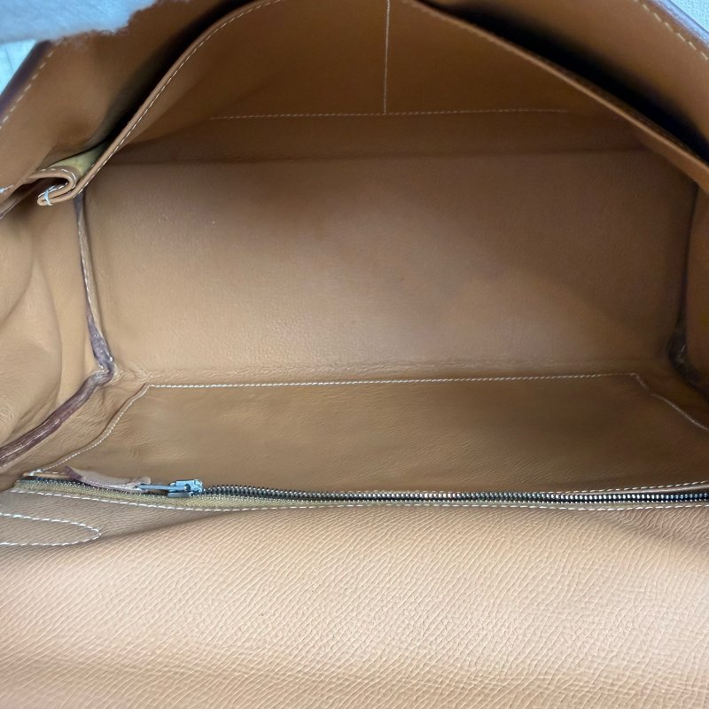 愛馬仕 Hermes kelly 32 老金棕 銀扣 附件:肩帶-8