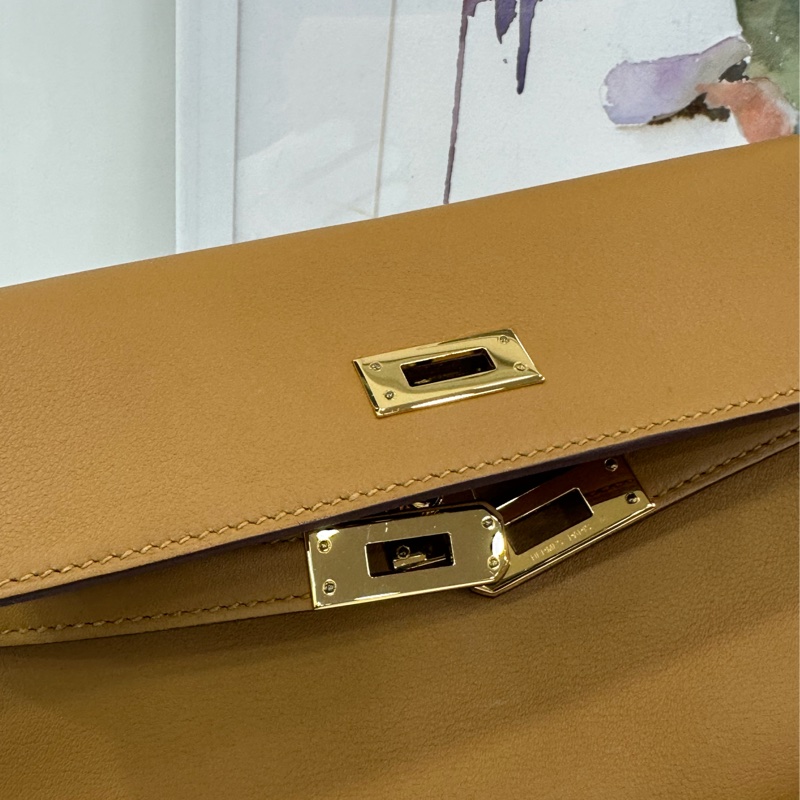 Hermes 愛馬仕 kelly movve 芝麻色 小單肩包 B刻 2S芝麻金扣-7
