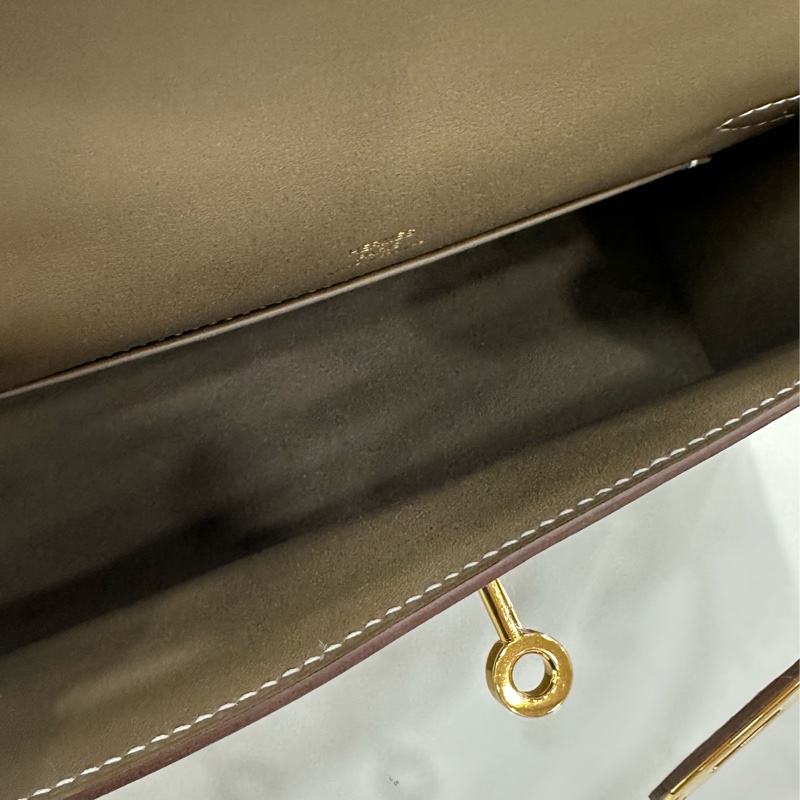 Hermes 愛馬仕 mini kelly 一代 大象灰 金扣 swift皮 G刻-8