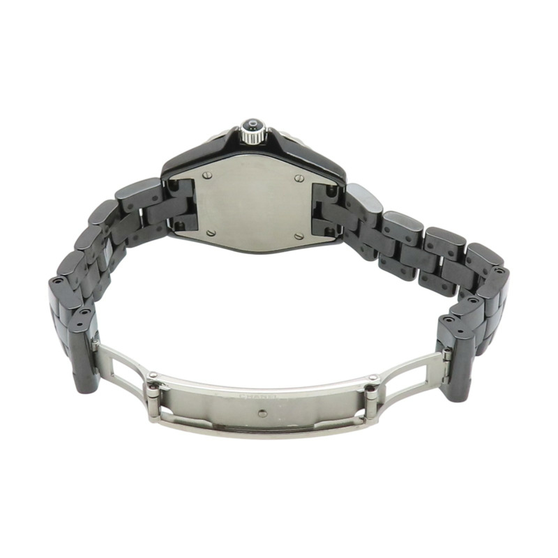 黑色漆面錶盤 陶瓷 不鏽鋼 鑽石 J12 腕錶【CHANEL 香奈兒】 H2571-5