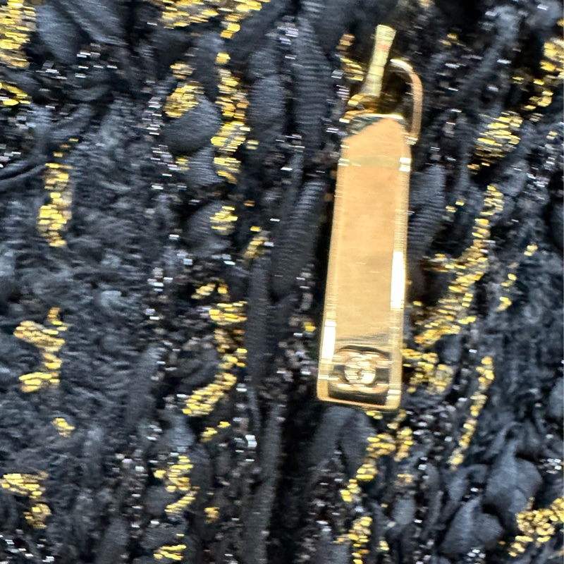 Chanel香奈兒椅子系列黑金細格紋外套 34碼-4