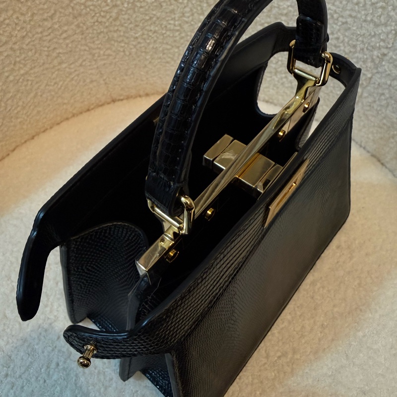 Fendi Peekaboo Petit黑金蜥蜴-3