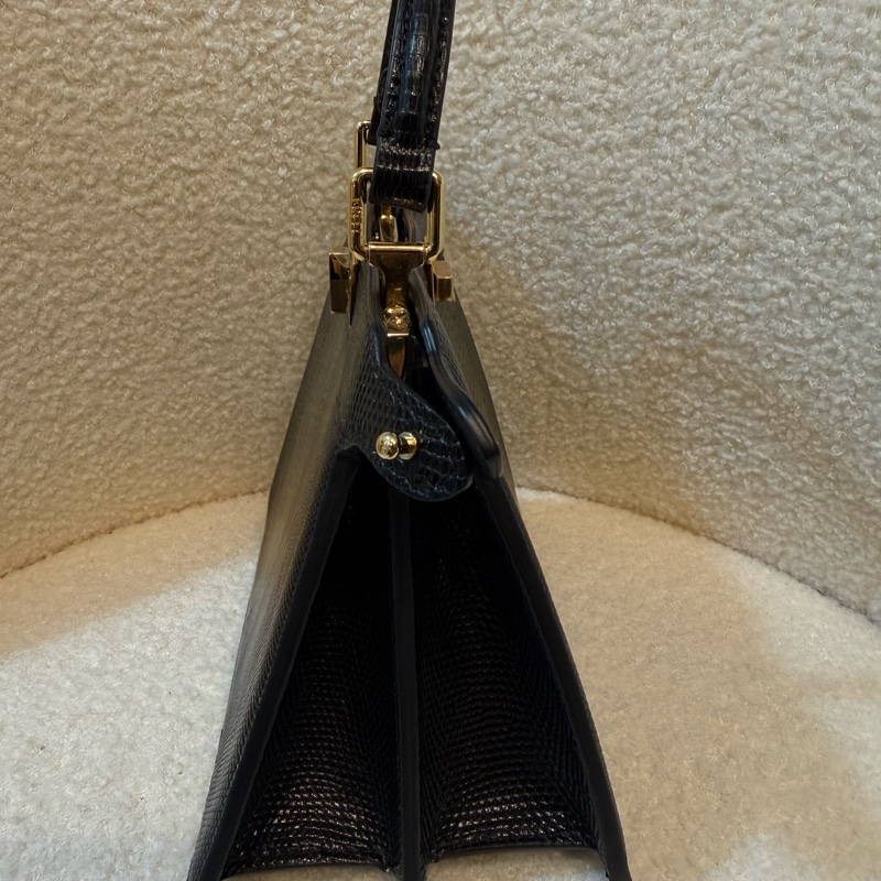 Fendi Peekaboo Petit黑金蜥蜴-5