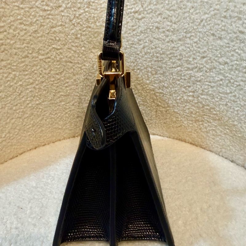 Fendi Peekaboo Petit黑金蜥蜴-3