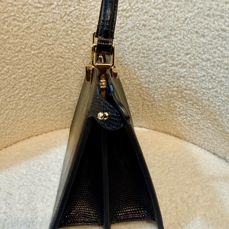 Fendi Peekaboo Petit黑金蜥蜴-4