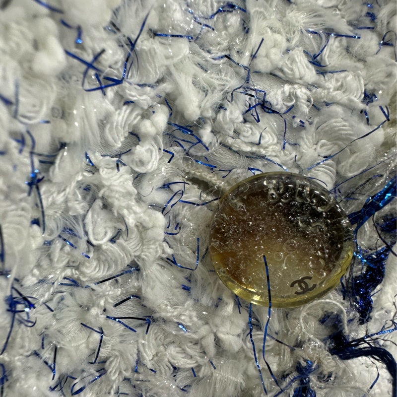 Chanel香奈兒2018瀑布系列藍色亮絲粗花呢流蘇外套 34碼 藍色亮絲滾邊流蘇 宋茜同款-4