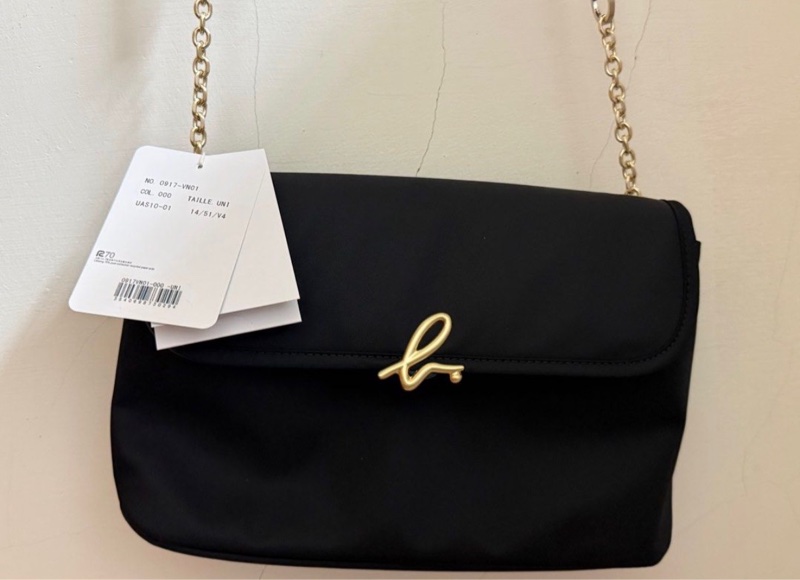 Agnes b尼龍側背包-0