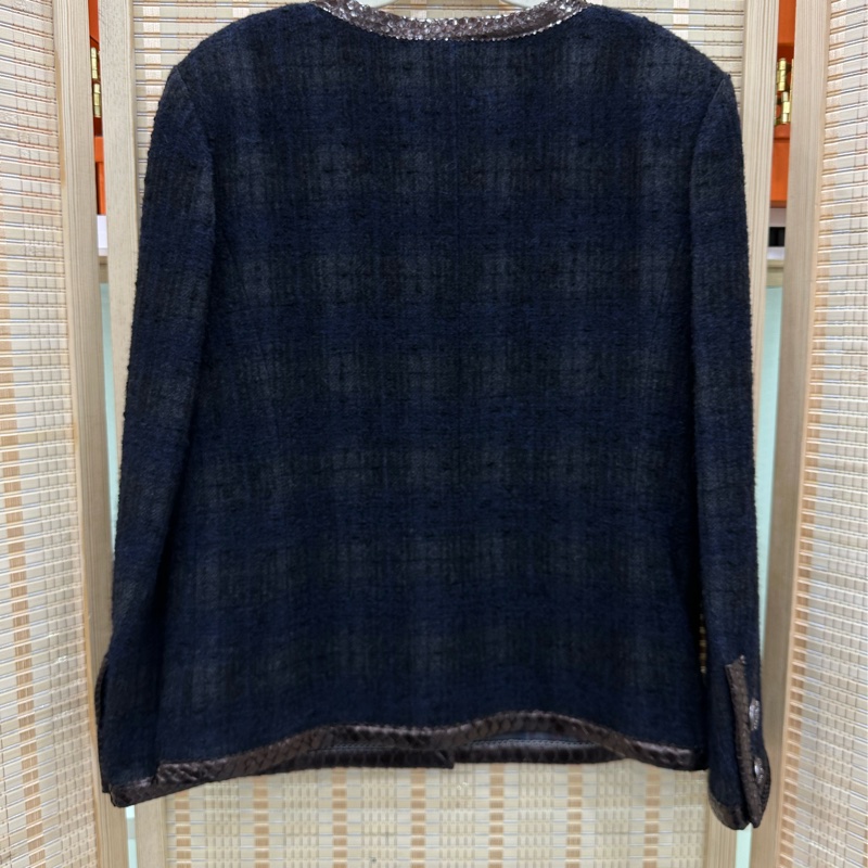 Chanel 香奈兒 13A 愛丁堡蛇皮經典圓領四口袋外套 34碼-1