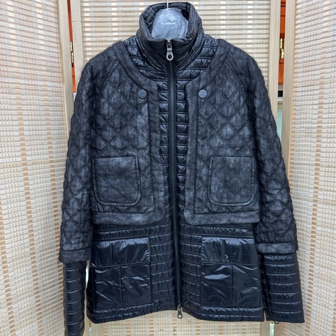 Chanel香奈兒黑色拼接羽絨外套，秀款 34碼