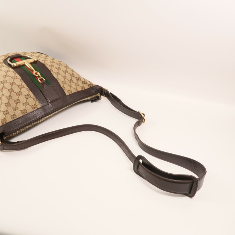 GUCCI 帆布Shoulder Bag金扣肩背袋-7