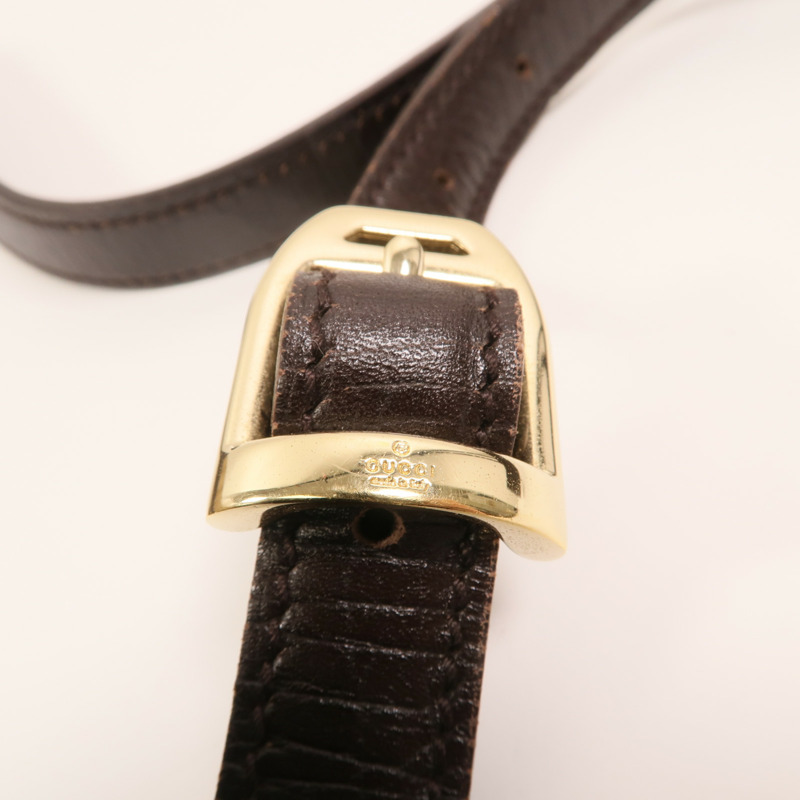 GUCCI 帆布Shoulder Bag金扣肩背袋-8