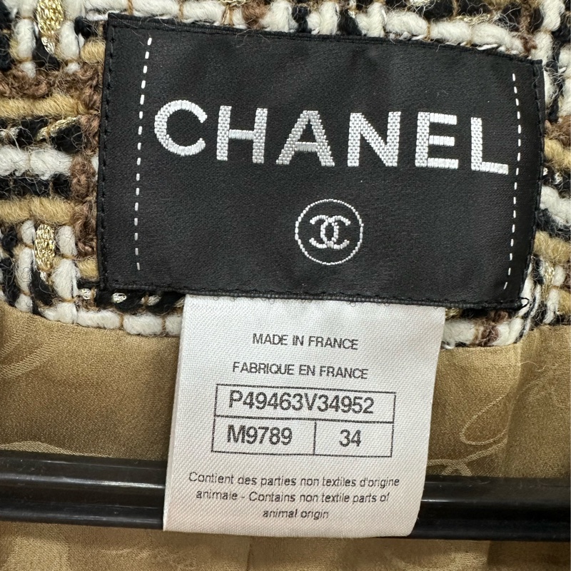 Chanel香奈兒達拉斯西部牛仔蝴蝶結星星扣秀款外套 絕美馬賽克 34碼-3