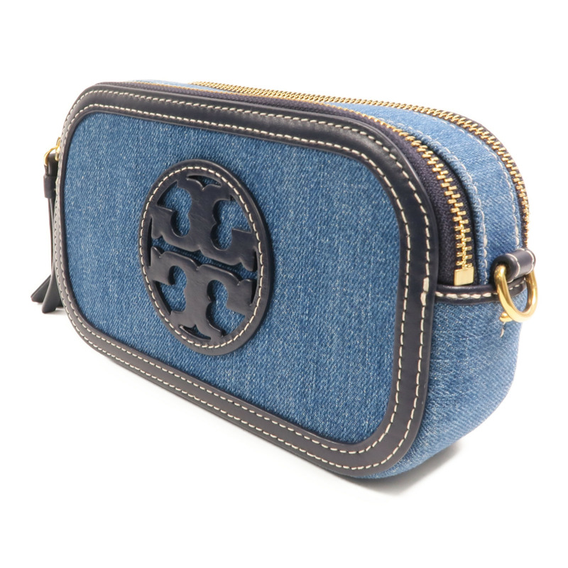 Tory Burch 牛仔布Camera Bag金扣肩背袋-2