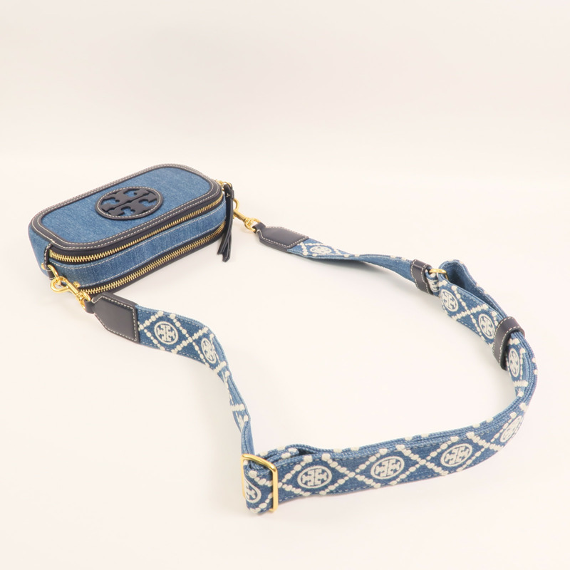 Tory Burch 牛仔布Camera Bag金扣肩背袋-7