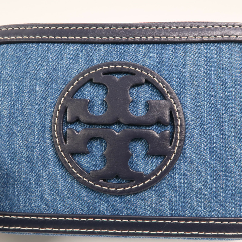 Tory Burch 牛仔布Camera Bag金扣肩背袋-9