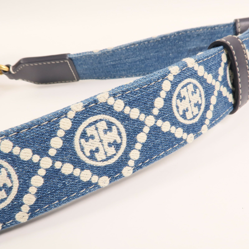 Tory Burch 牛仔布Camera Bag金扣肩背袋-10