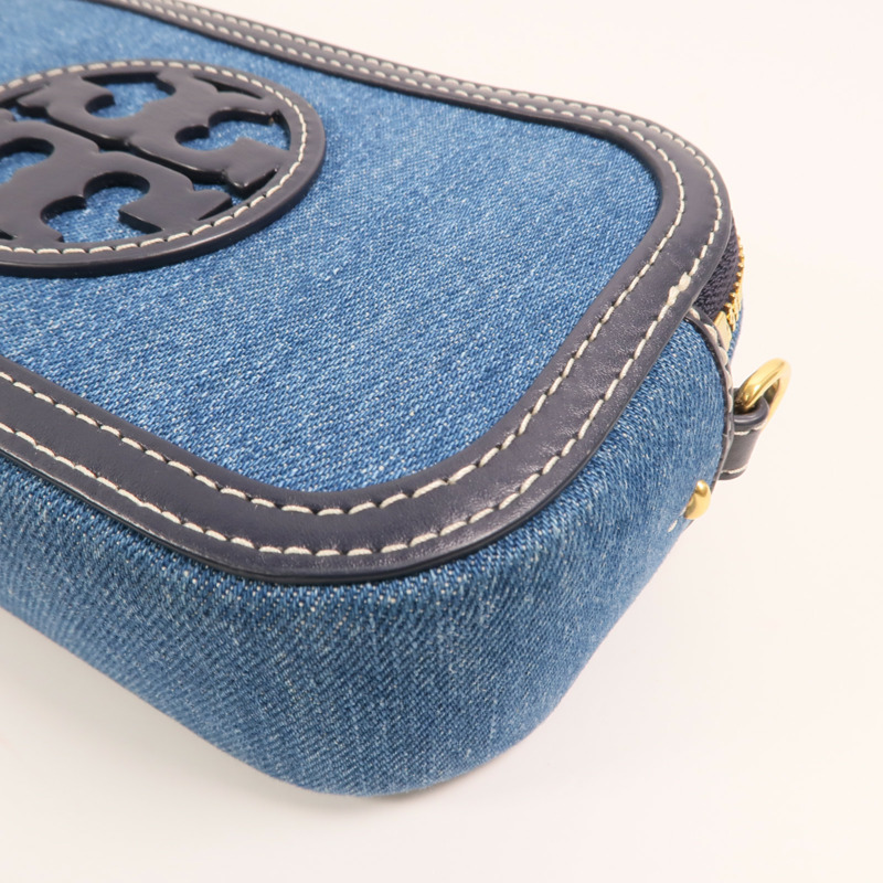 Tory Burch 牛仔布Camera Bag金扣肩背袋-11