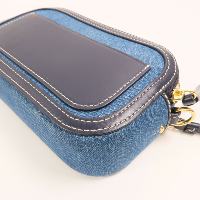 Tory Burch 牛仔布Camera Bag金扣肩背袋-13