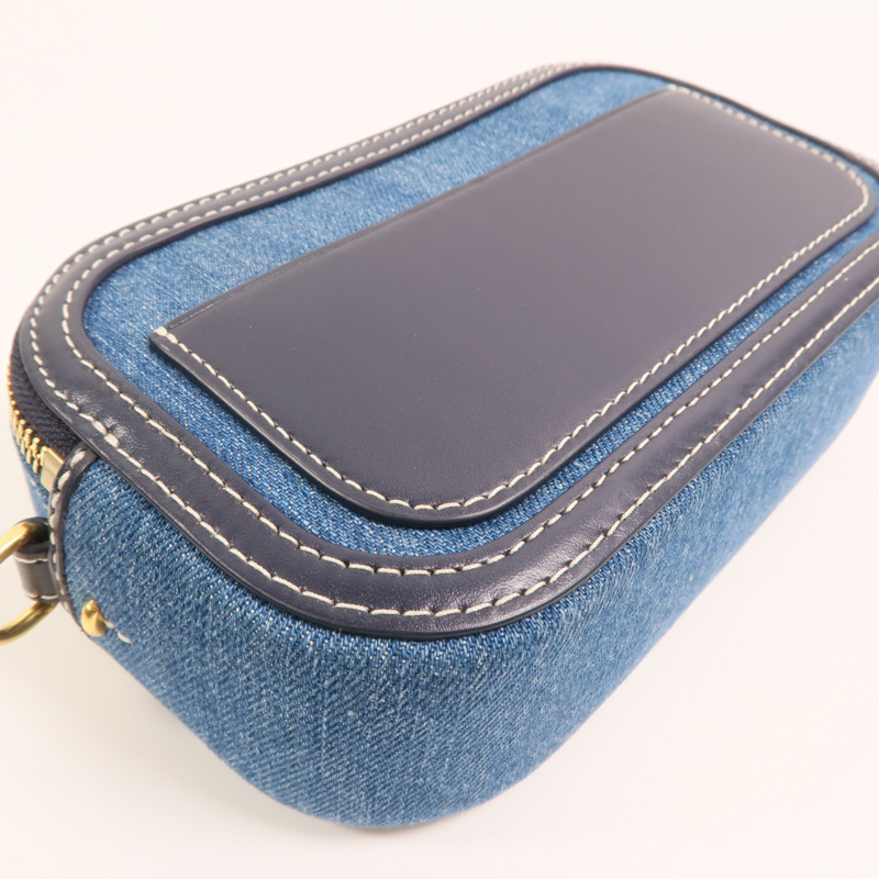 Tory Burch 牛仔布Camera Bag金扣肩背袋-14