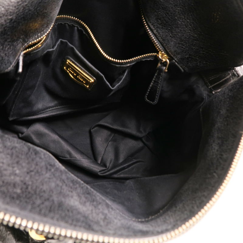 Miu Miu 牛皮皮革2 Way Bag金扣手挽肩背兩用袋-4