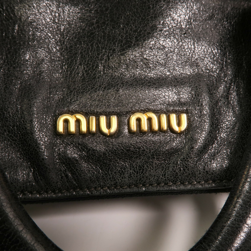 Miu Miu 牛皮皮革2 Way Bag金扣手挽肩背兩用袋-7