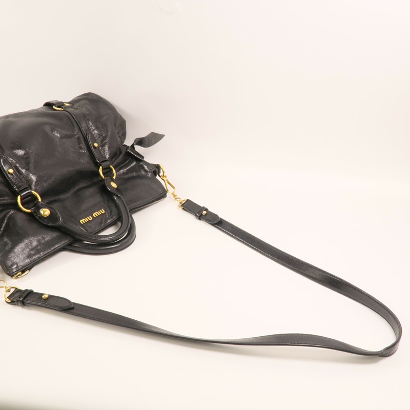 Miu Miu 牛皮皮革2 Way Bag金扣手挽肩背兩用袋-8