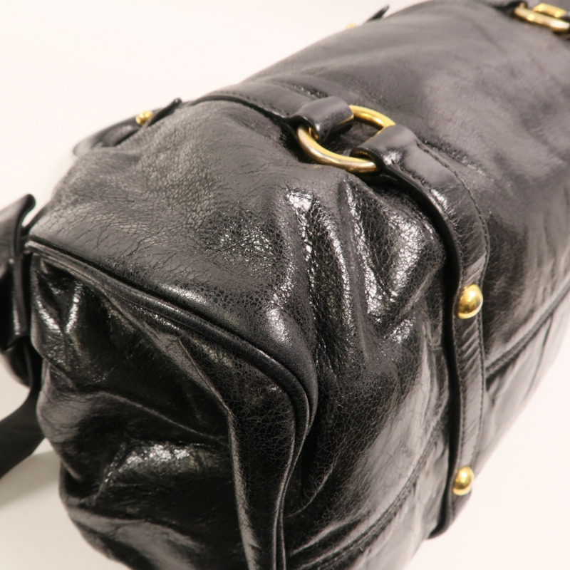 Miu Miu 牛皮皮革2 Way Bag金扣手挽肩背兩用袋-13