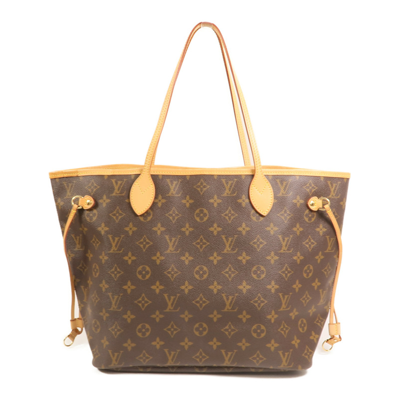LOUIS VUITTON Monogram Neverfull MM金扣手挽袋-1