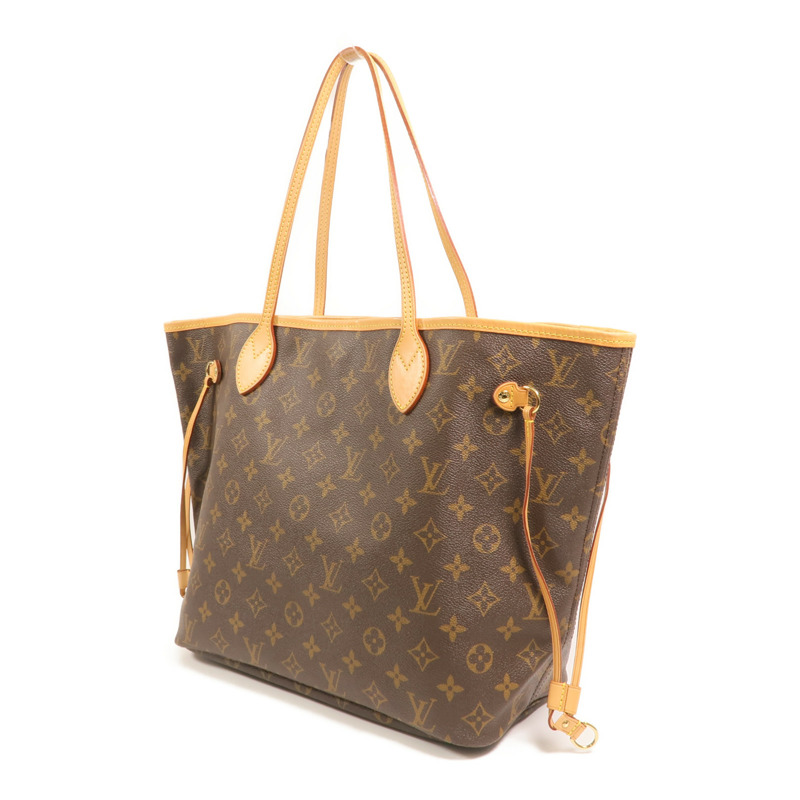LOUIS VUITTON Monogram Neverfull MM金扣手挽袋-2