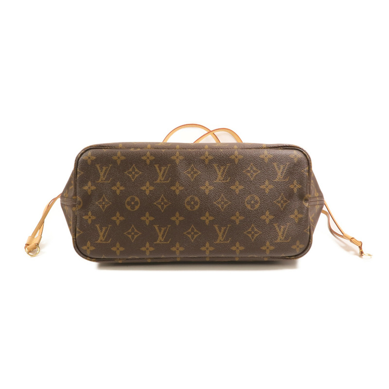 LOUIS VUITTON Monogram Neverfull MM金扣手挽袋-3