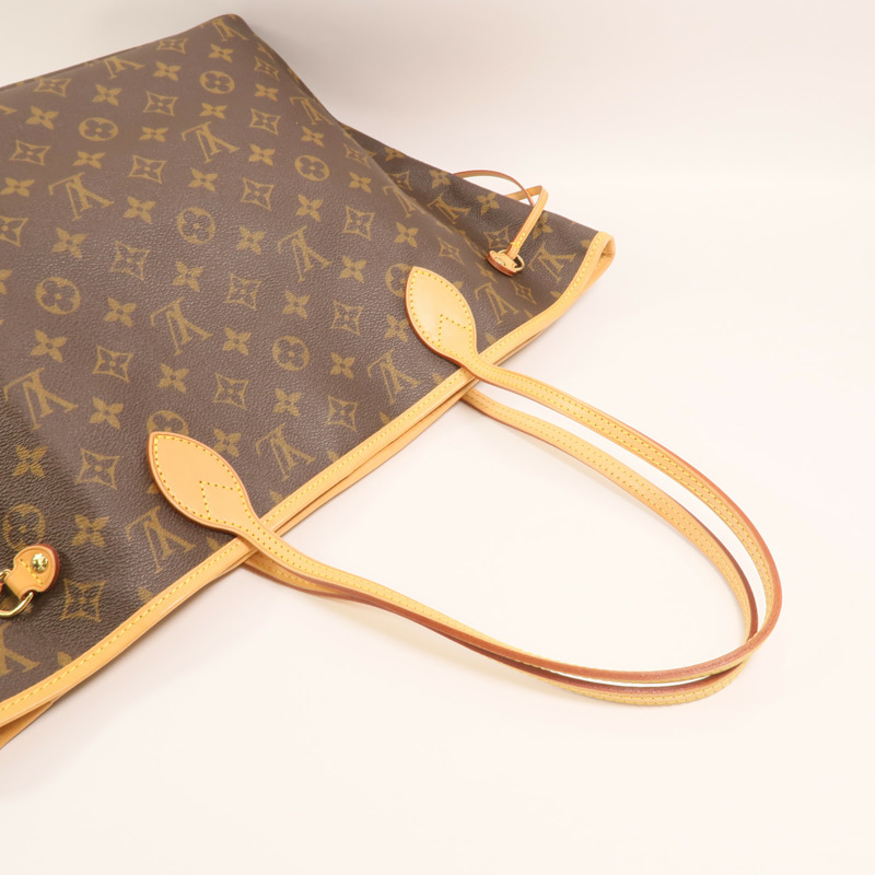 LOUIS VUITTON Monogram Neverfull MM金扣手挽袋-7