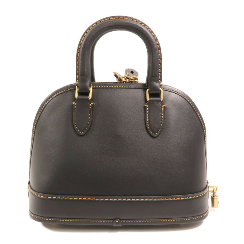 COACH 牛皮皮革Revel Bag金扣手挽肩背兩用袋-1