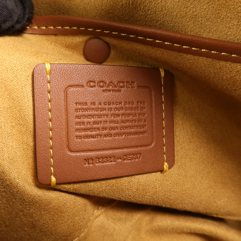 COACH 牛皮皮革Revel Bag金扣手挽肩背兩用袋-5