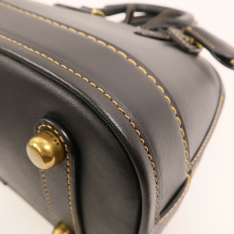 COACH 牛皮皮革Revel Bag金扣手挽肩背兩用袋-12