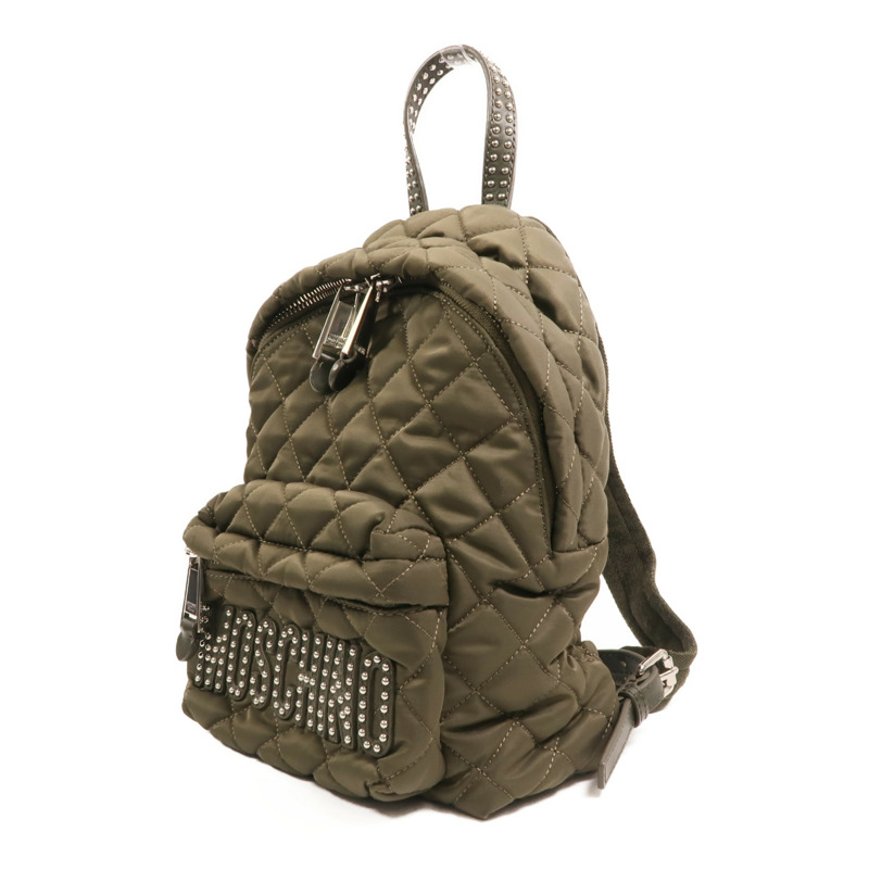 MOSCHINO 尼龍Backpack銀扣背包-2