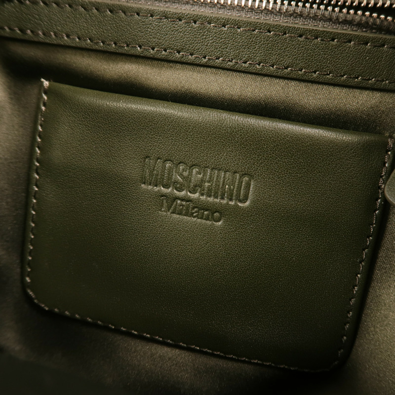 MOSCHINO 尼龍Backpack銀扣背包-5