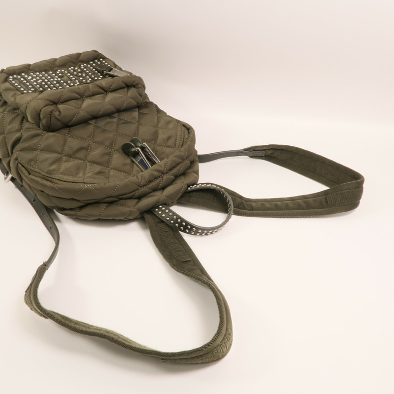 MOSCHINO 尼龍Backpack銀扣背包-6