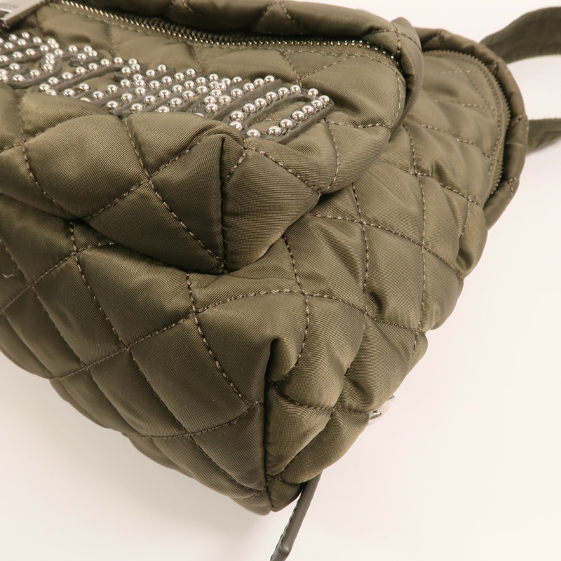 MOSCHINO 尼龍Backpack銀扣背包-8