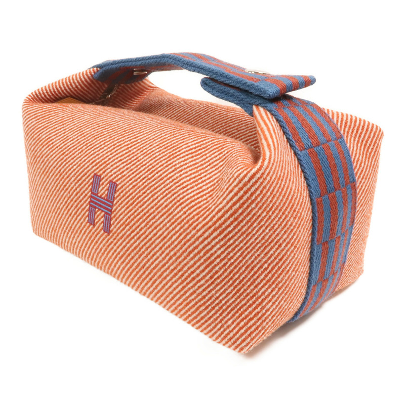 HERMES 帆布Bride A Brac PM銀扣手挽袋-2