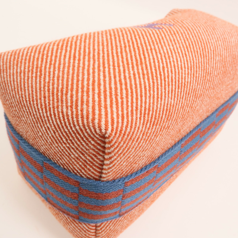 HERMES 帆布Bride A Brac PM銀扣手挽袋-12