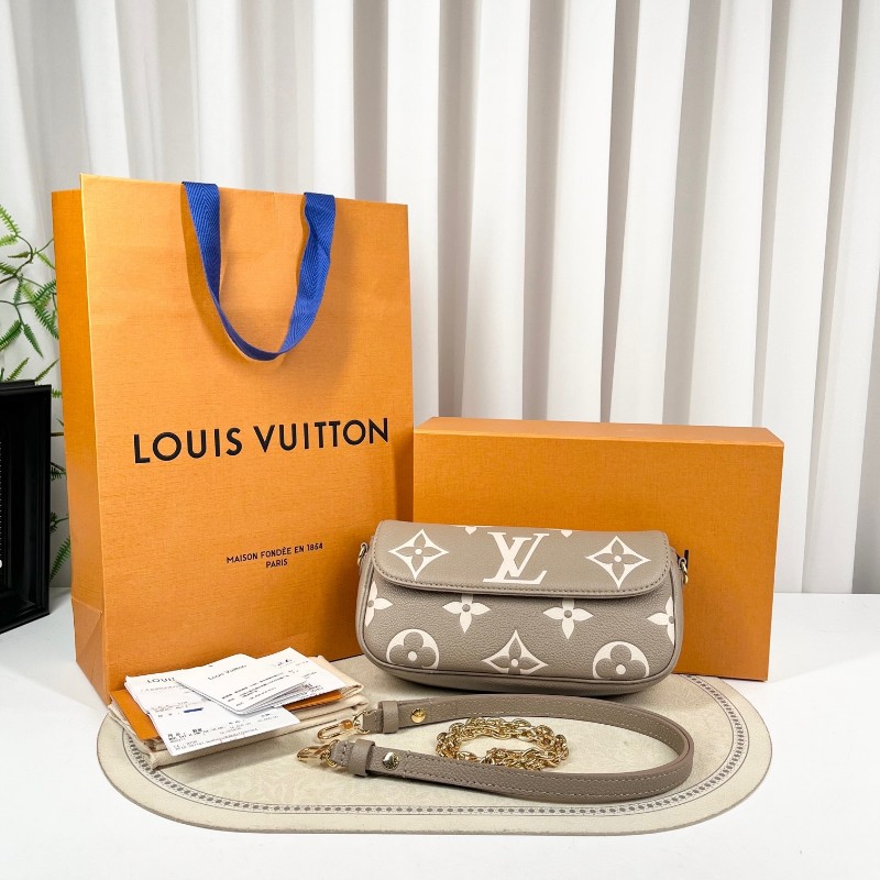 sz yff LV路易威登 26年3月4日全套 芯片款 大象灰全皮ivy法棍包 牛皮革 腋下手提单肩包 多種背法 溫柔百搭-4