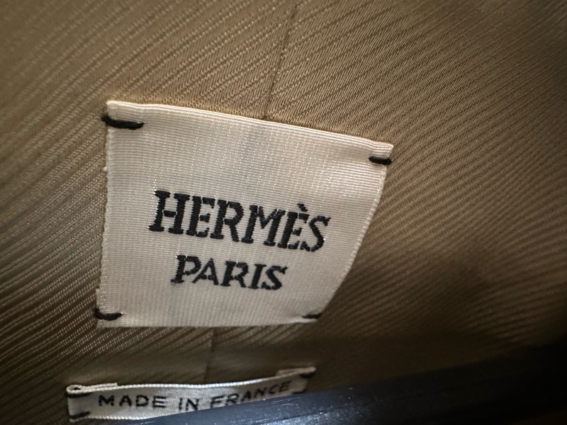 Hermes愛馬仕羊絨拼皮棒球服夾克外套 38碼-3